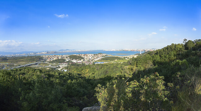 厦门海沧鳌冠村风光全景图