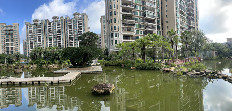 高档住宅湖景花园小区