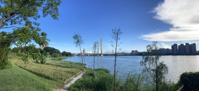 江景豪宅别墅高端地产背景