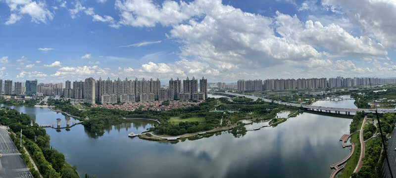 湖景住宅地产高清背景