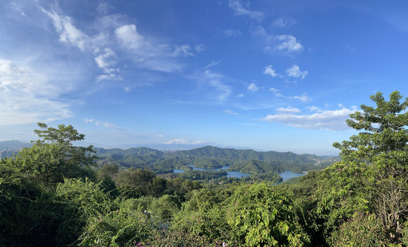 红花湖全景