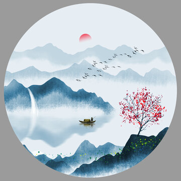水墨山水畫