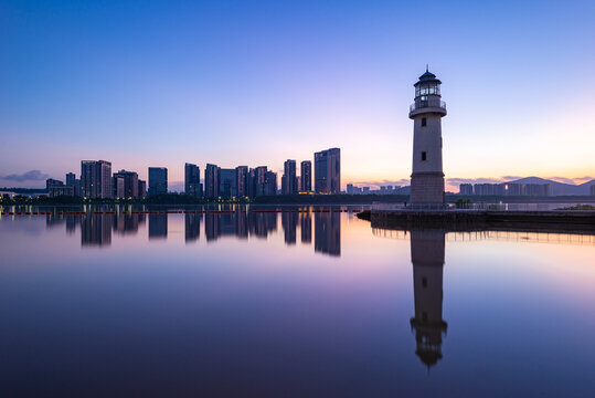 南沙明珠湾日出朝霞风景