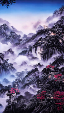 中國風(fēng)裝飾畫無框畫
