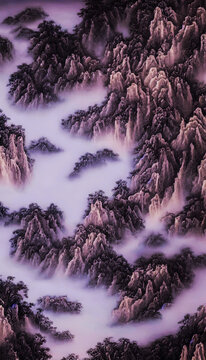 中國(guó)風(fēng)山水風(fēng)光裝飾畫