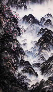 中國(guó)風(fēng)山水風(fēng)光裝飾畫(huà)