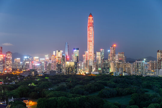 深圳平安大厦夜景灯光秀