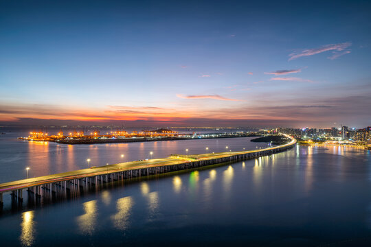 深圳前海廣深沿江高速夜景