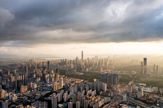 深圳城市天际线航拍