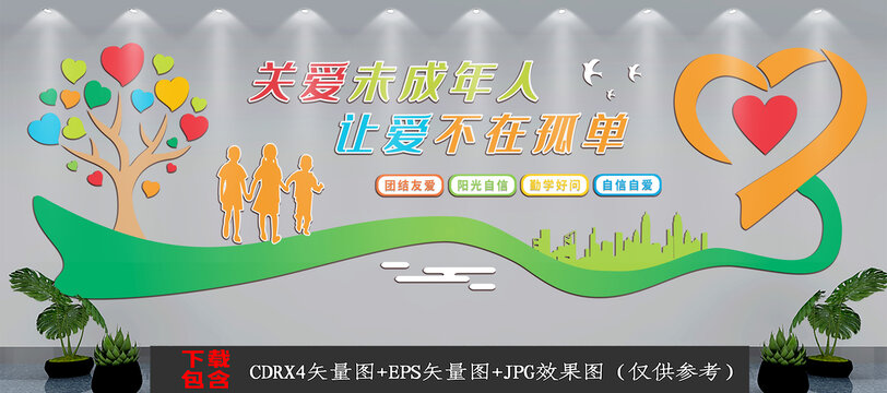 關愛未成年人兒童文化墻
