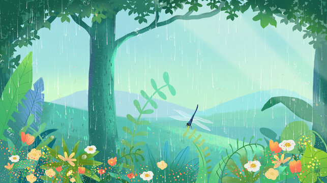 唯美雨景遠(yuǎn)景