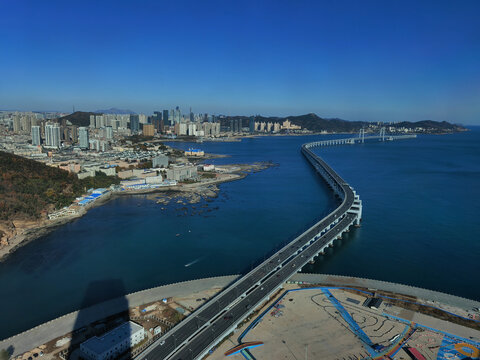 大连星海全景