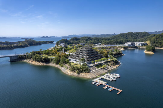 航拍千岛湖山水景区