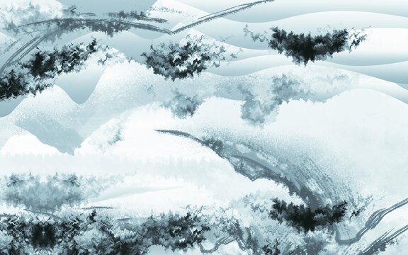簡(jiǎn)約山水
