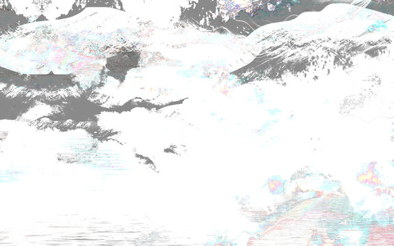 高清抽象潑墨意境山水