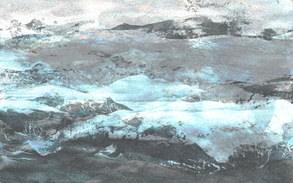 高清時(shí)尚藍(lán)色山水