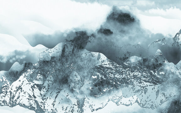 簡約山水