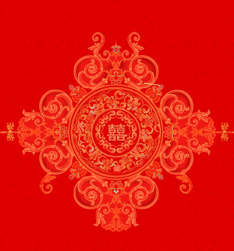 婚慶紋樣喜字