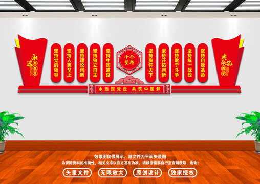 十個堅持文化墻