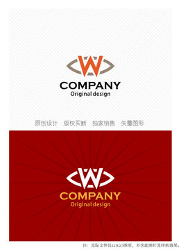 W字母logo设计