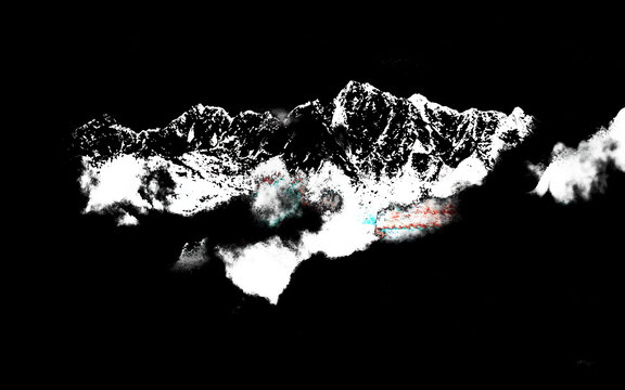 簡(jiǎn)約黑白中式山水