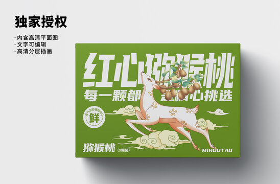 獼猴桃包裝平面圖