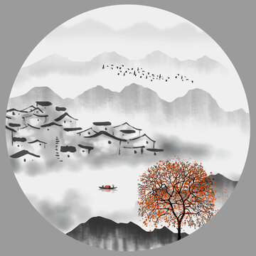 水墨山水畫