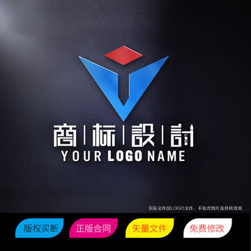 YT字母商标标志LOGO