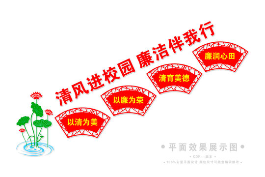 廉潔從教樓梯間文化墻