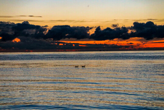 青海湖夕阳