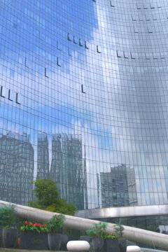 成都欧洲中心玻璃幕墙城市投影