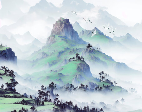 鶴山水