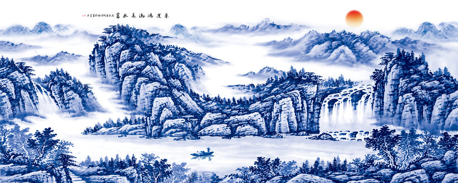 青花瓷國(guó)畫(huà)