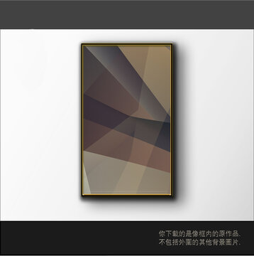 中式渐变立体三维抽象画