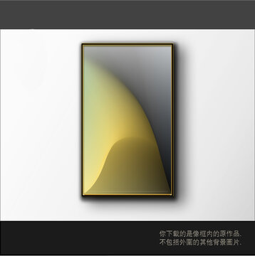 渐变立体三维抽象画