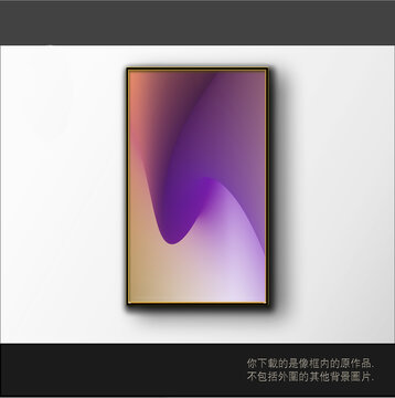 渐变立体三维抽象画