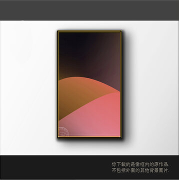 欧式渐变立体三维抽象色块画