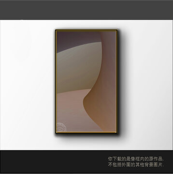新中式漸變立體三維抽象畫