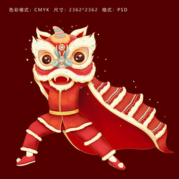 醒獅插畫