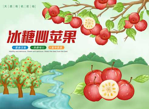 蘋果包裝插畫