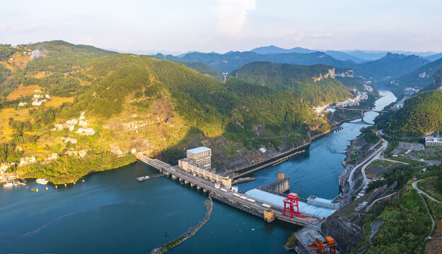 红水河大化岩滩夕阳