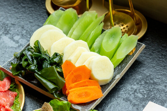 烤肉火锅涮菜美食蔬菜