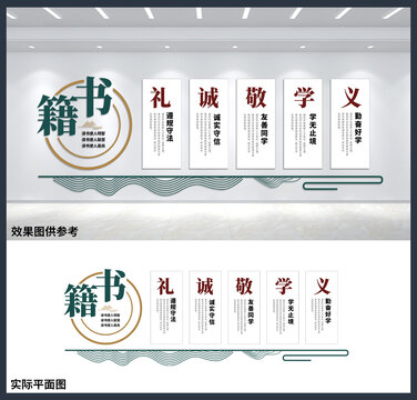 校園學(xué)校閱讀室教室讀書展板