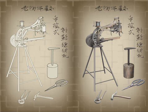 手搖式補鞋機