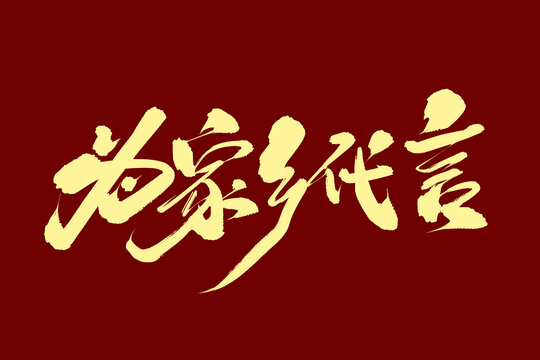 为家乡代言