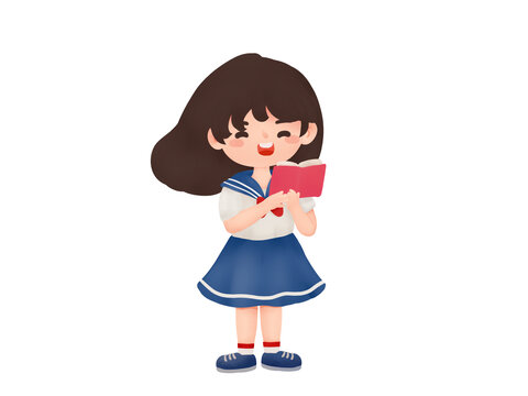 看書女學生