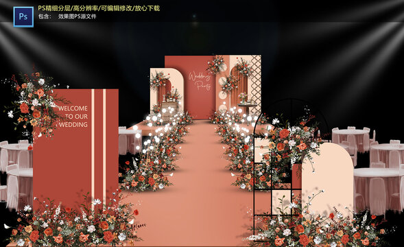 紅橙色儀式區(qū)效果圖