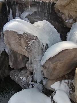 雪景冰瀑