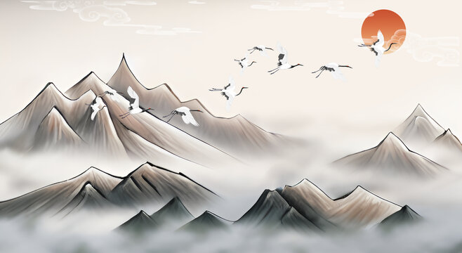 禪意山中式山水