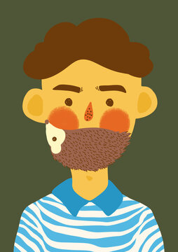 刺猬男士圖案設計